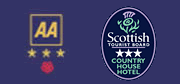 AA 3 star 1 rosette, STB 3 star country house hotel
