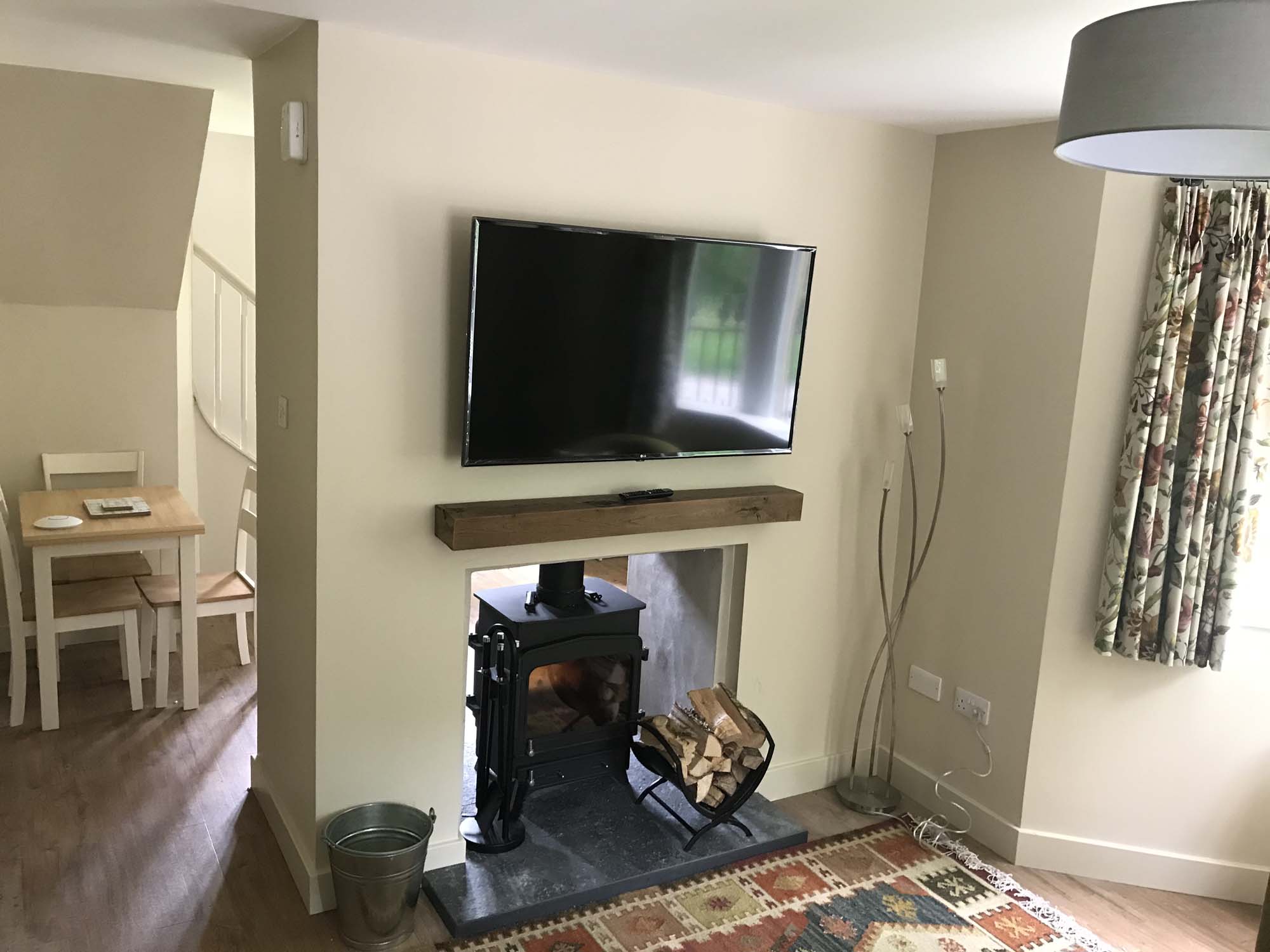 Double sided woodburner